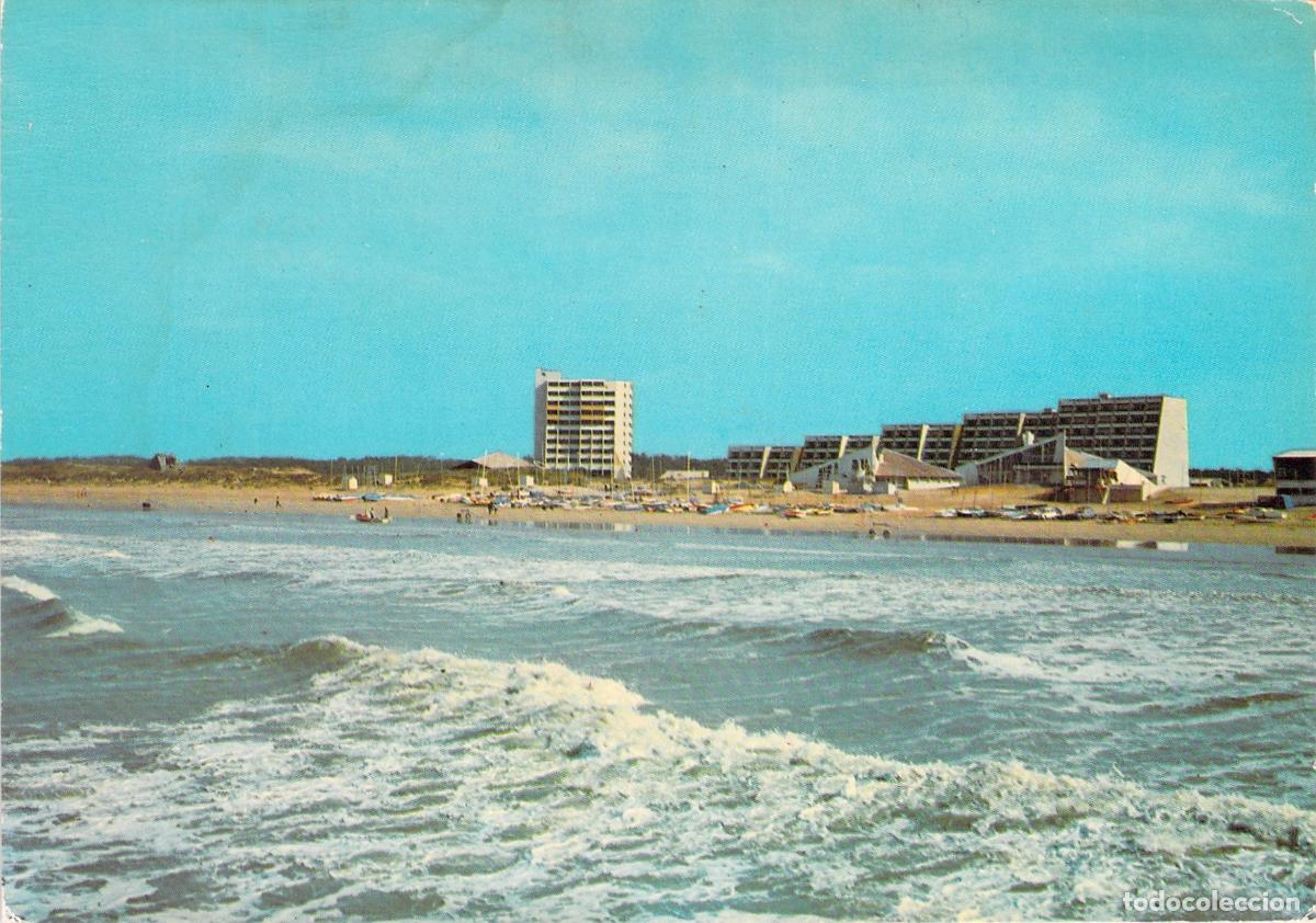 Postkarten: Postal Playa de Saint-Jean-de-Monts Francia y Escuela de Vela