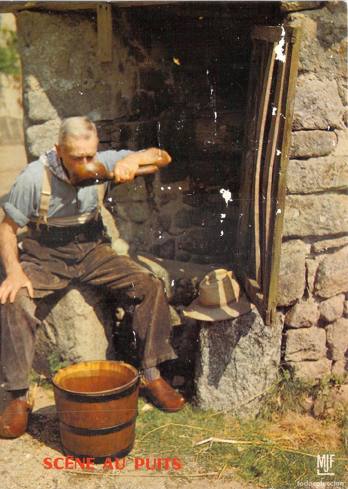 Postkarten: Postal Escena en el Pozo - Campesino Franc&eacute;s de Anta&ntilde;o