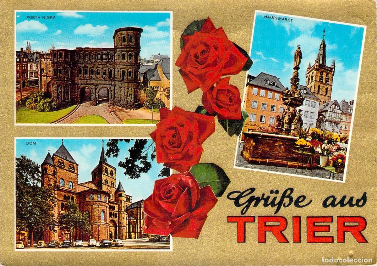 Postales: Postal de Trier Alemania con Vistas de Porta Nigra y Catedral