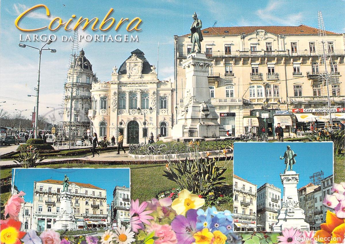 Postales: Postal de Coimbra Largo da Portagem Portugal