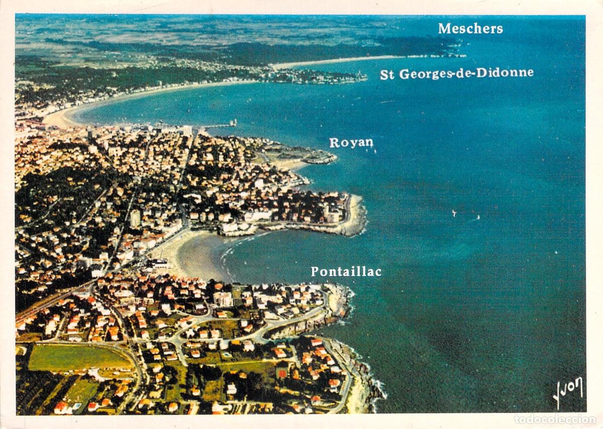 Postales: Postal Vista A&eacute;rea de Pontaillac, Royan y C&ocirc;te de Beaut&eacute;