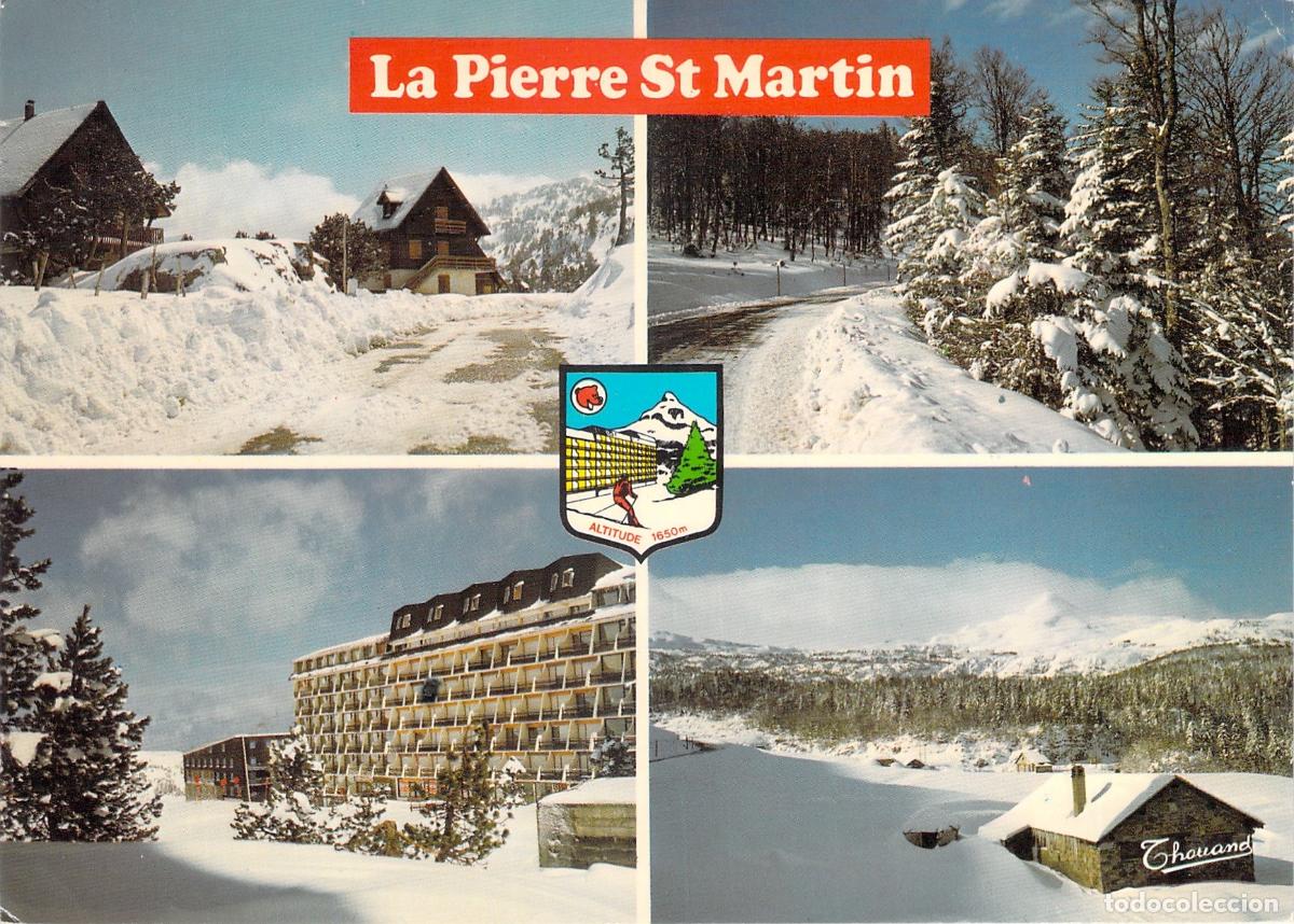 Postkarten: Postal de La Pierre Saint-Martin en los Pirineos con Paisajes Nevados