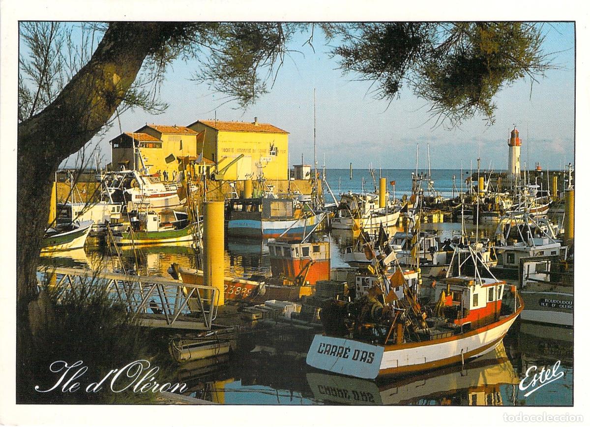 Postkarten: Postal del Puerto de La Cotini&egrave;re en la Isla de Ol&eacute;ron