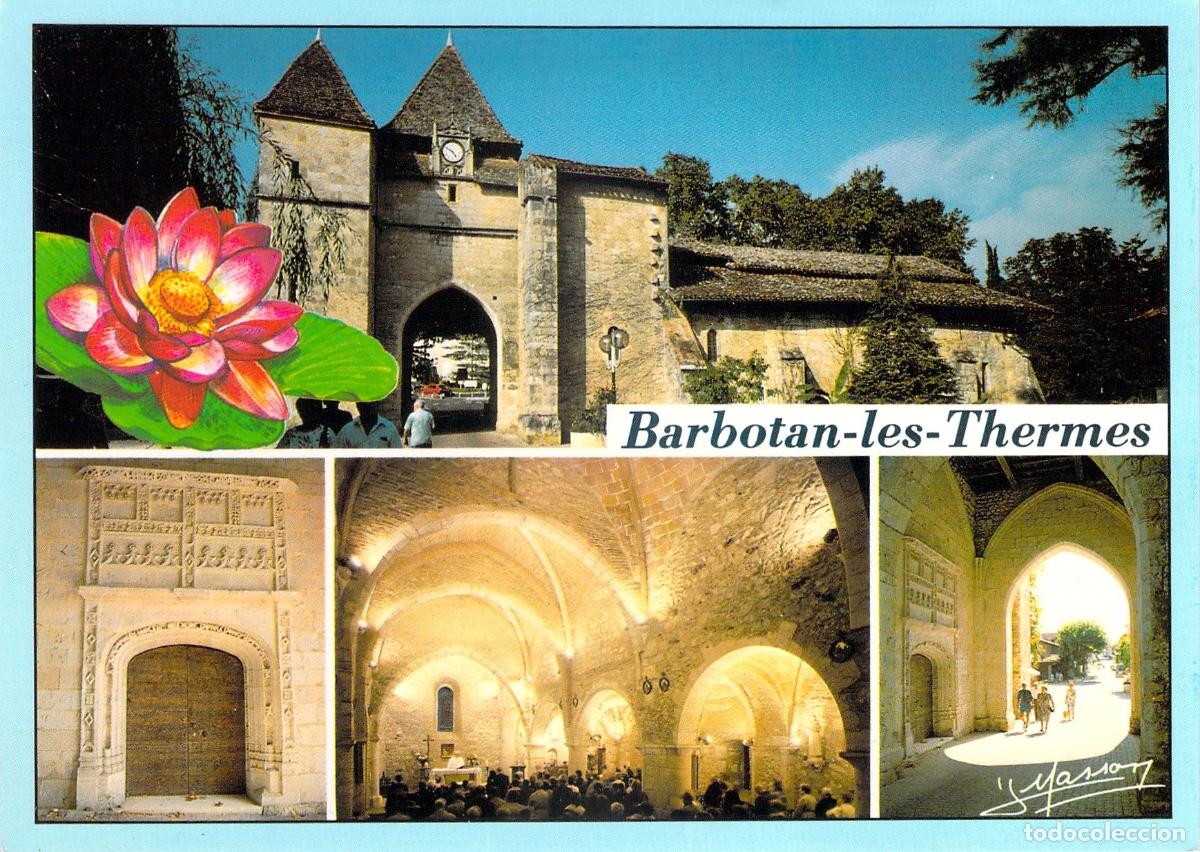 Postales: Postal Multivista de Barbotan-les-Thermes - Iglesia de San Pedro