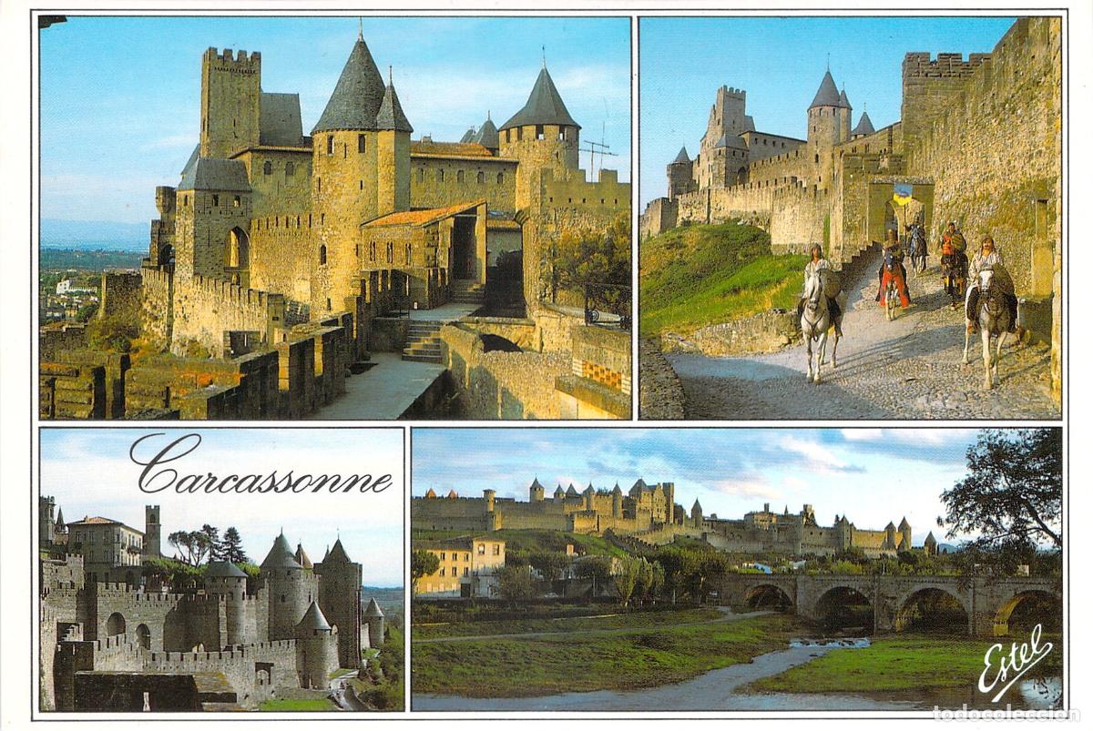 Postales: Postal de la Cit&eacute; de Carcassonne, Francia - Vistas M&uacute;ltiples