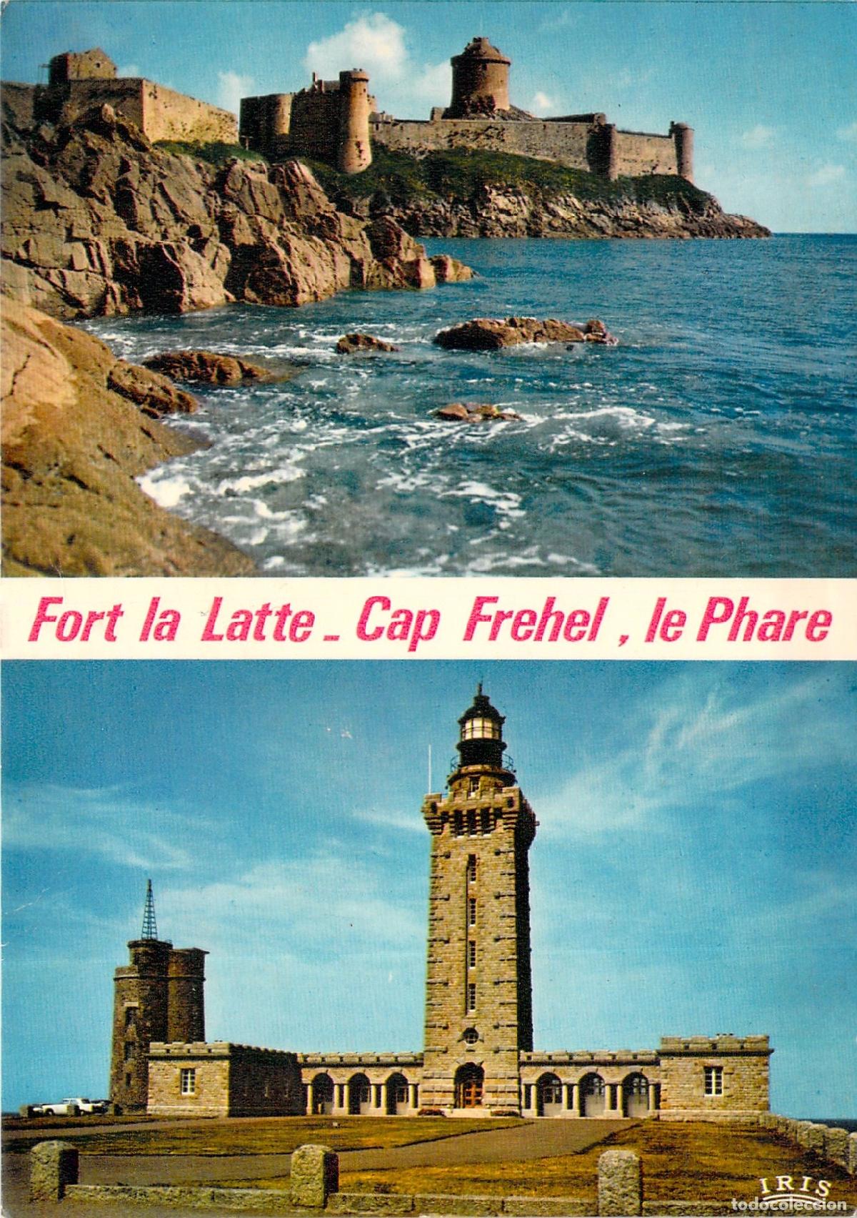 Postales: Postal de Fort la Latte y el Faro de Cap Fr&eacute;hel, Breta&ntilde;a