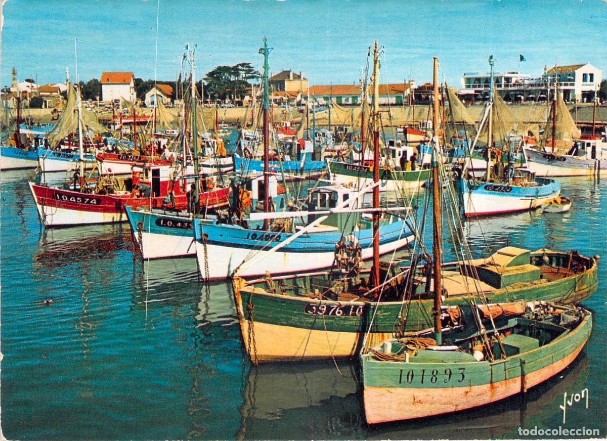 Postales: Postal del Puerto de Pesca de La Cotini&egrave;re en Isla de Ol&eacute;ron