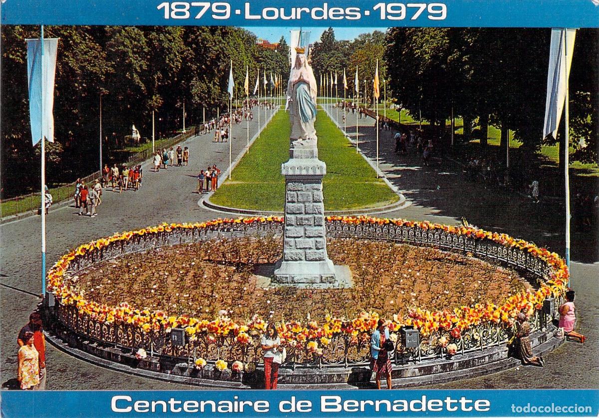 Postales: Postal de Lourdes Centenario de Bernadette Virgen Coronada
