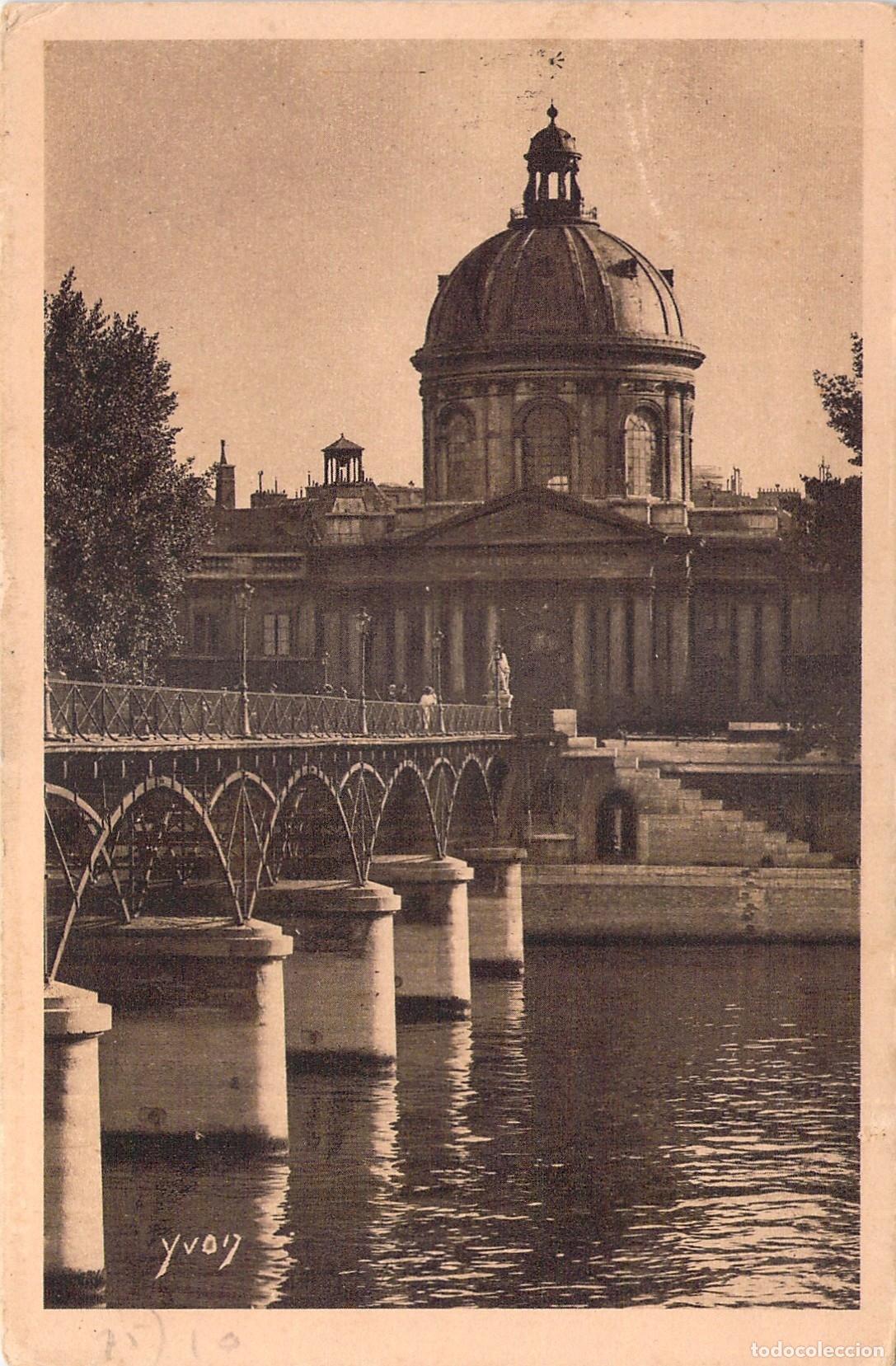 Postales: Tarjeta Postal de Par&iacute;s: Instituto de Francia y Puente