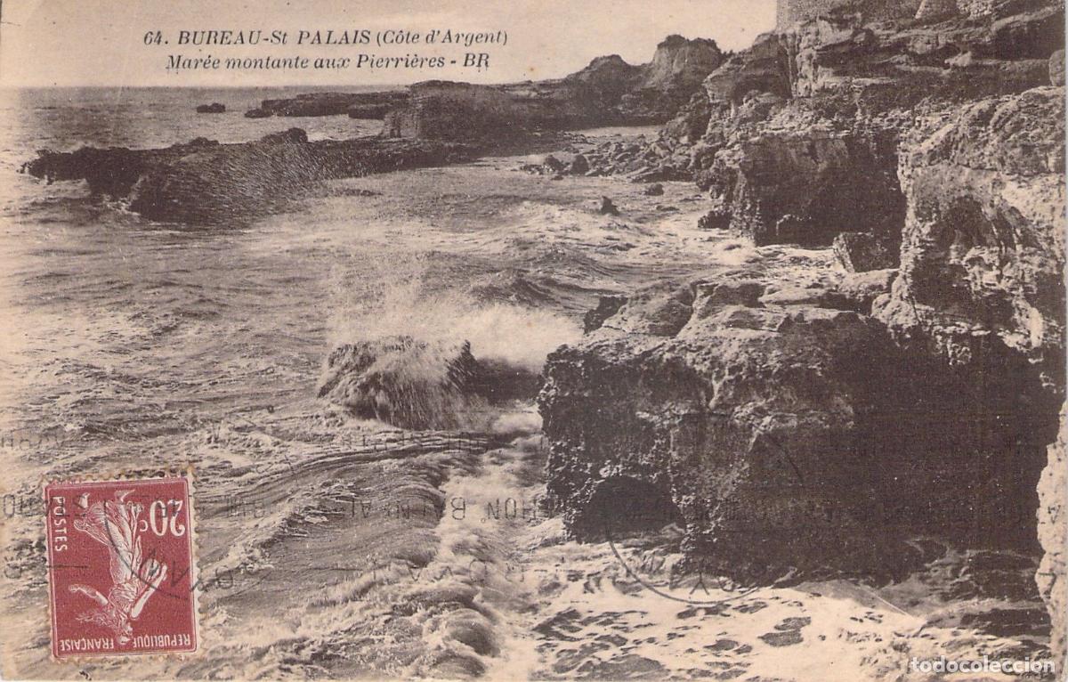 Postkarten: Postal de Saint-Palais-sur-Mer Marea Alta en Pierri&egrave;res