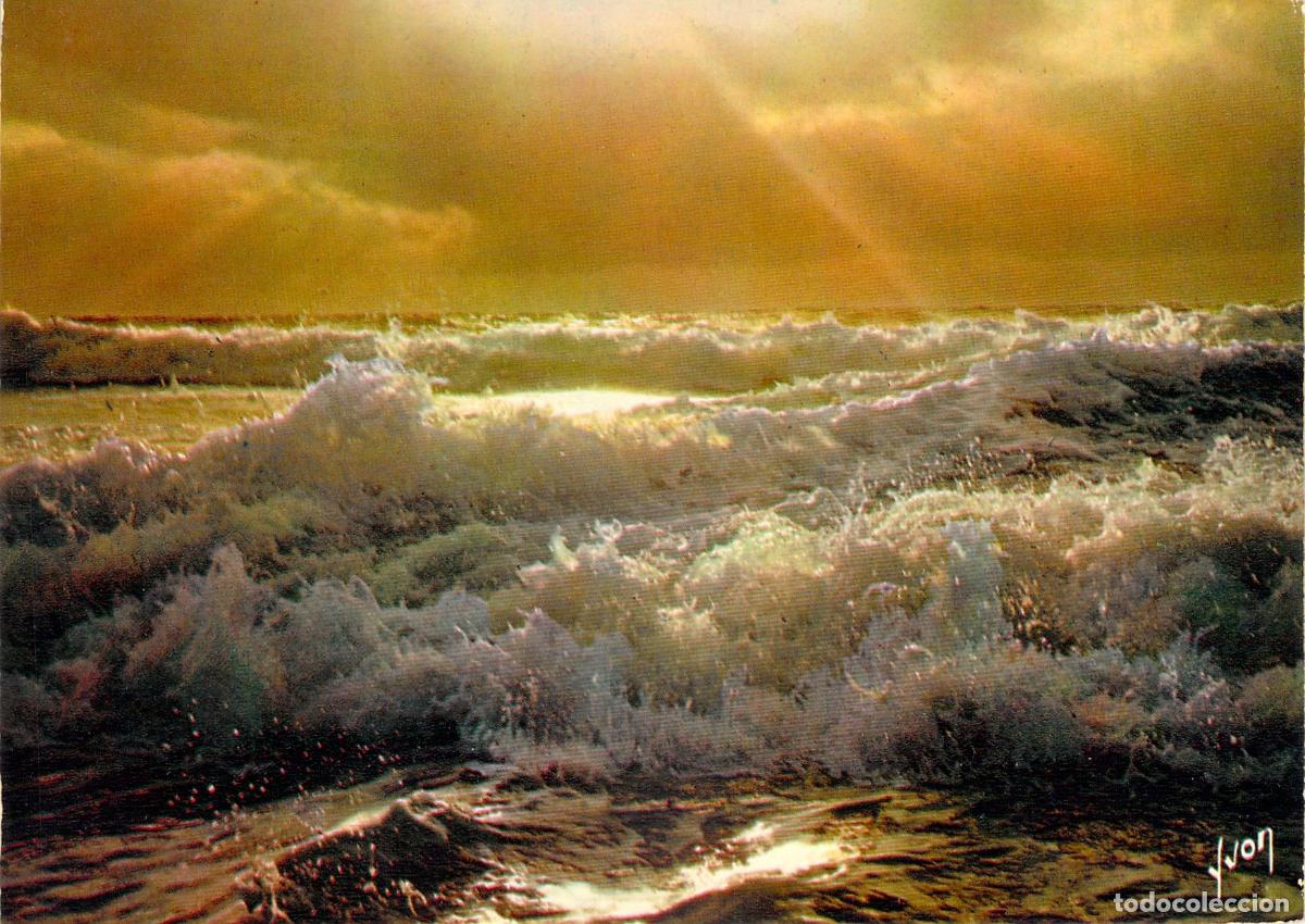 Postkarten: Postal Atardecer en Hardelot Plage Francia Paisaje Marino