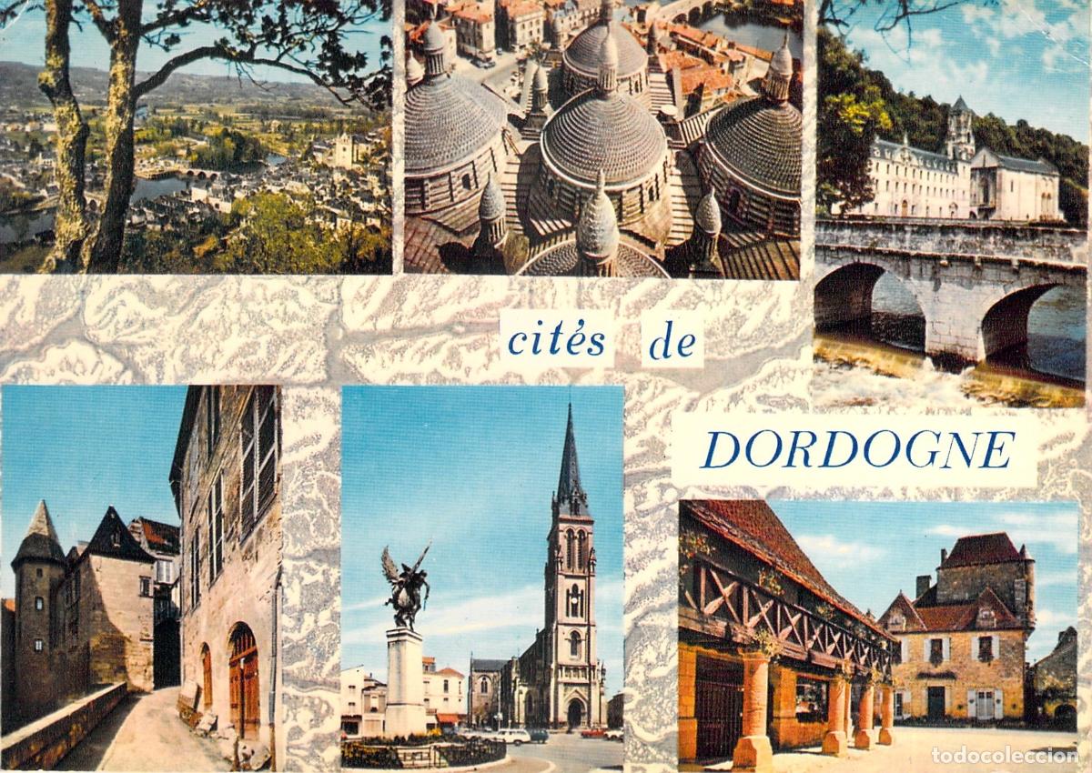 Postkarten: Postal Multi-vista de las Ciudades de Dordogne Francia P&eacute;rigord