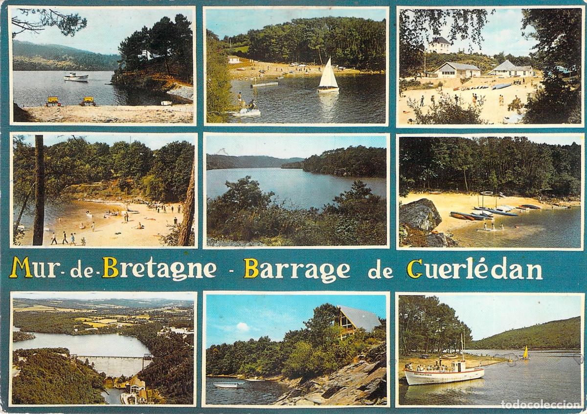 Postkarten: Postal Multivista de Mur-de-Bretagne y el Embalse de Guerl&eacute;dan