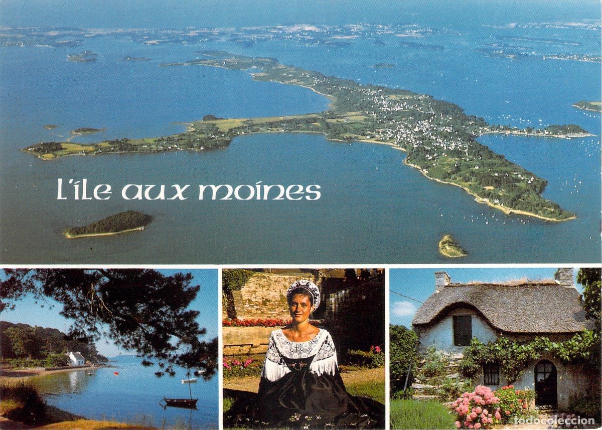Postkarten: Postal Multi-vista de L'&Icirc;le-aux-Moines, Breta&ntilde;a