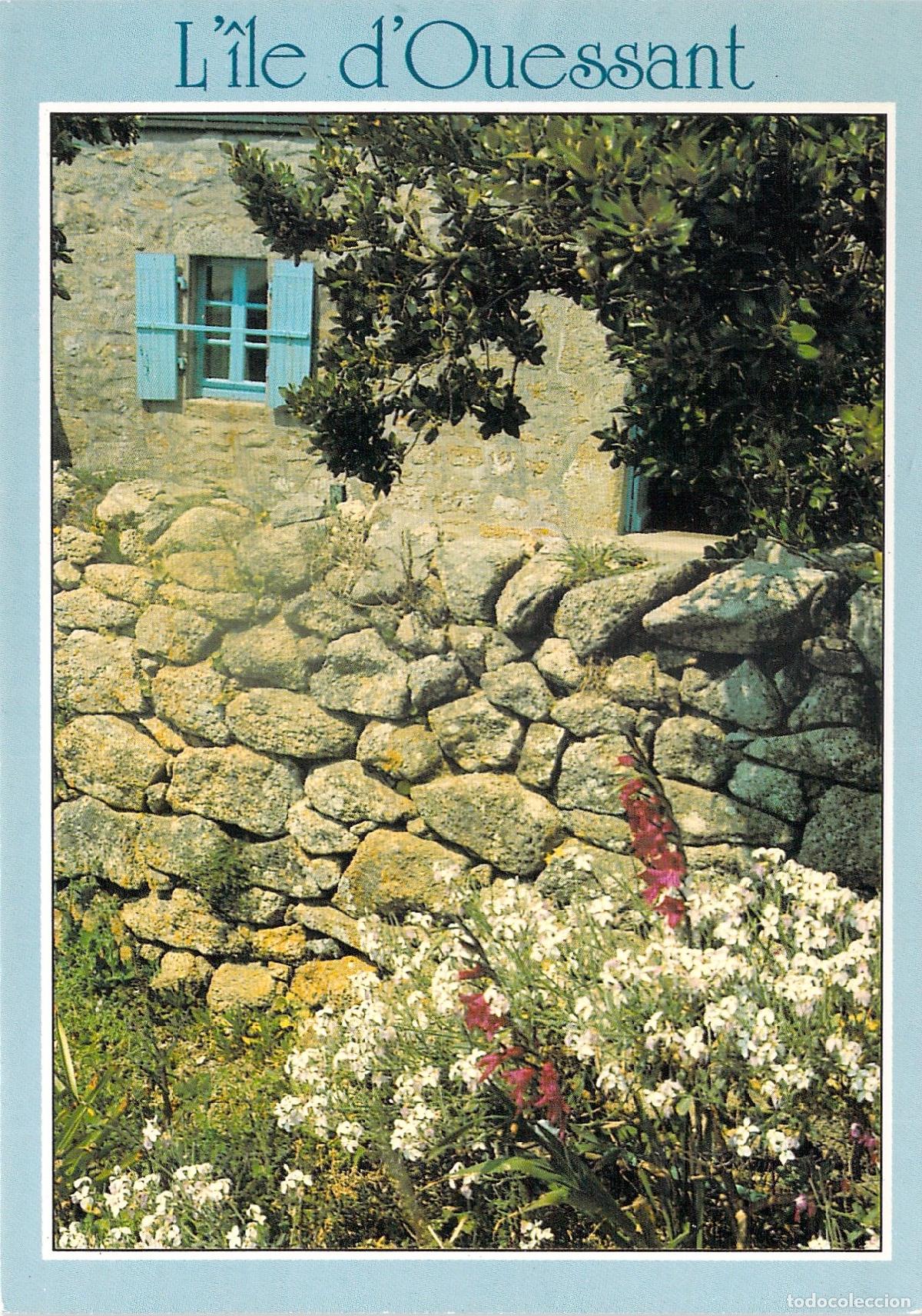 Postkarten: Postal de la Isla de Ouessant, Breta&ntilde;a - Jard&iacute;n Orientado al Sur