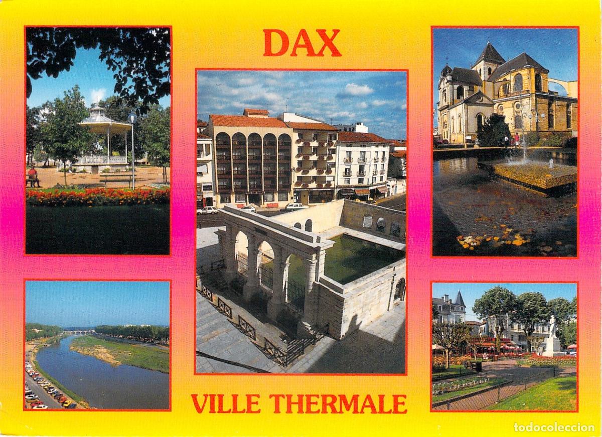 Postcards: Postal Multi-vista de Dax: Ciudad Termal y Catedral