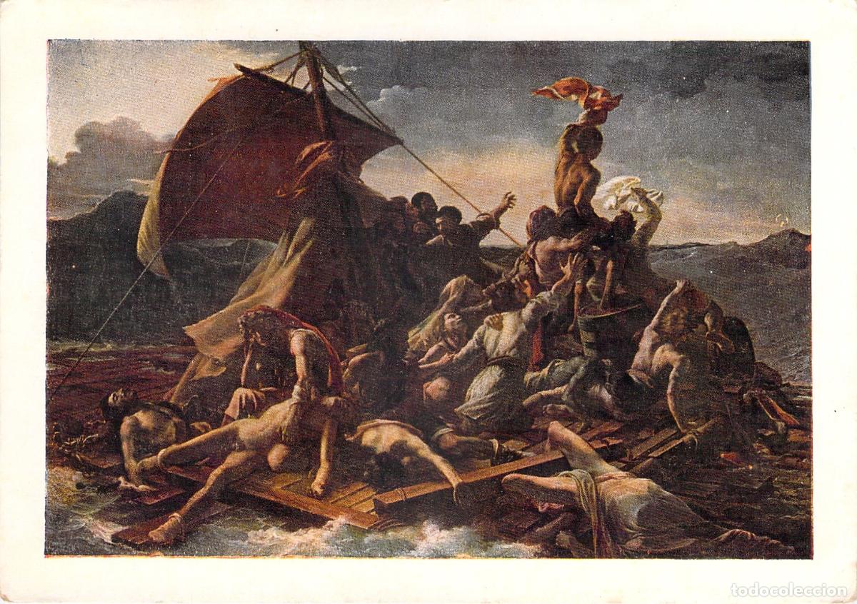 Cartes Postales: Postal Art&iacute;stica La Balsa de la Medusa G&eacute;ricault Museo del Louvre