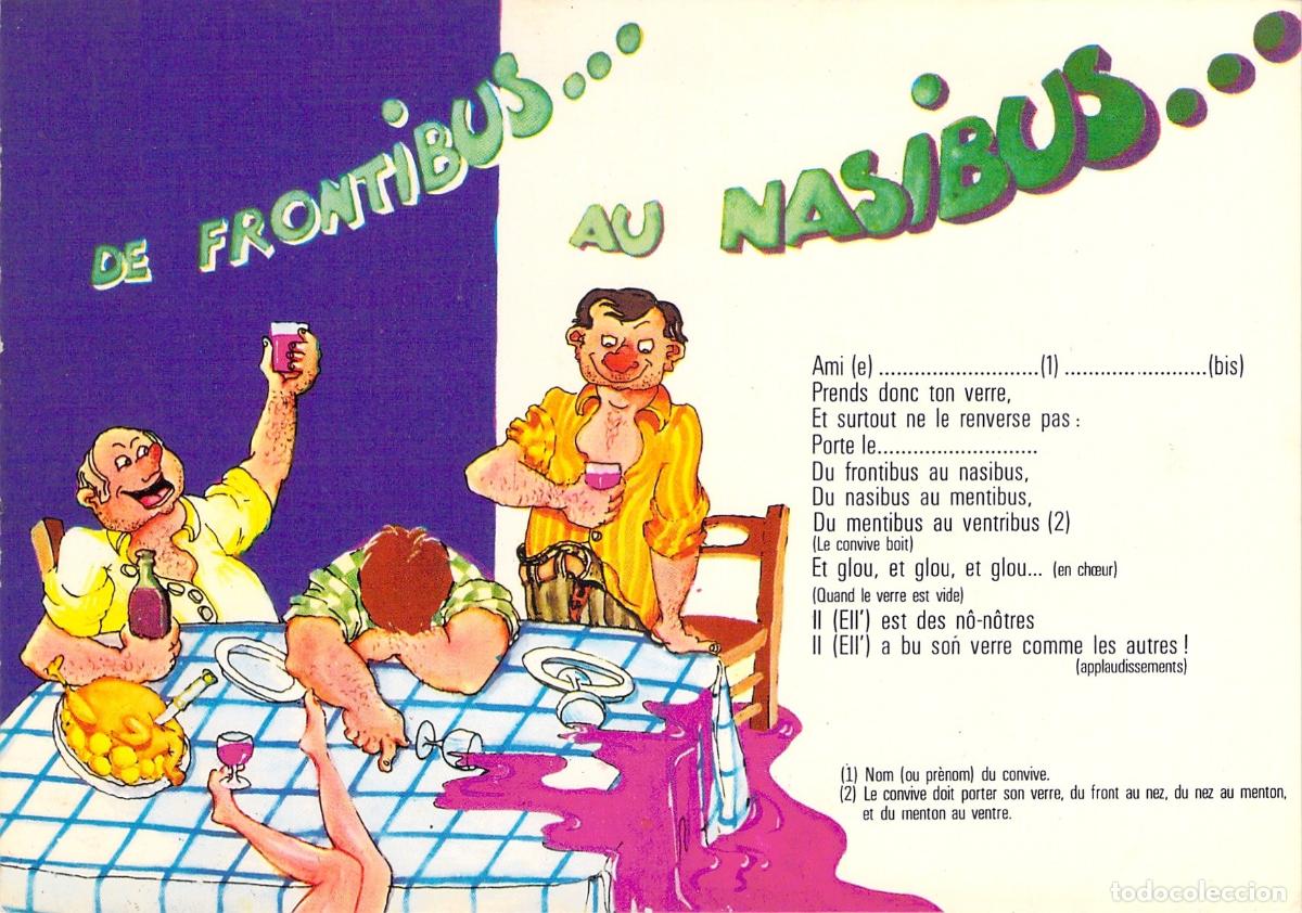 Cartes Postales: Postal Humor&iacute;stica Francesa Vins et Gastronomie Dibujo de G. Jullin