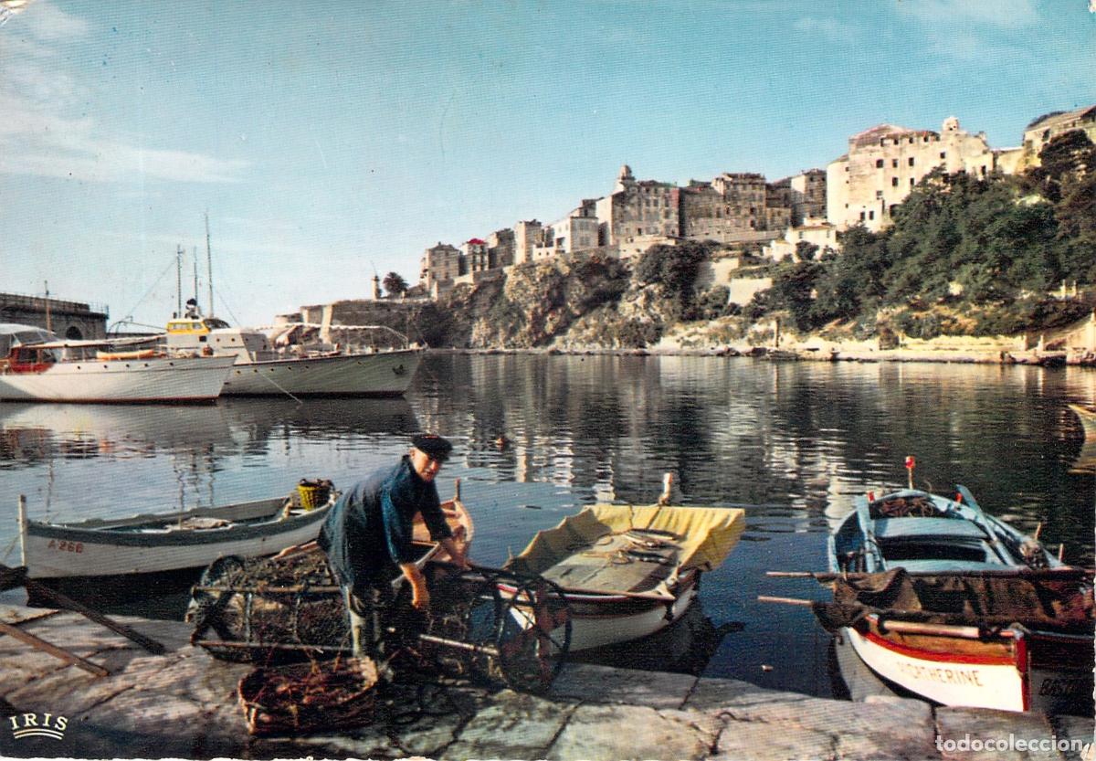 Cartoline: Postal de Bastia El Viejo Puerto C&oacute;rcega Francia con Pescador
