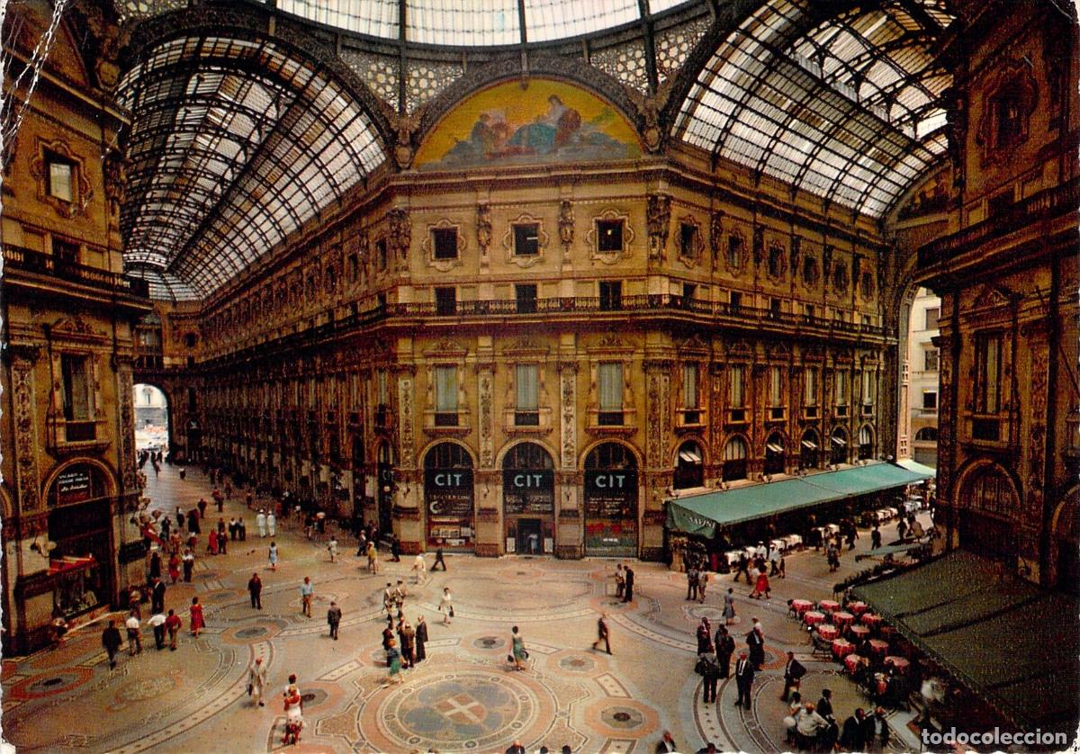 Cartoline: Postal de la Galleria Vittorio Emanuele II en Mil&aacute;n