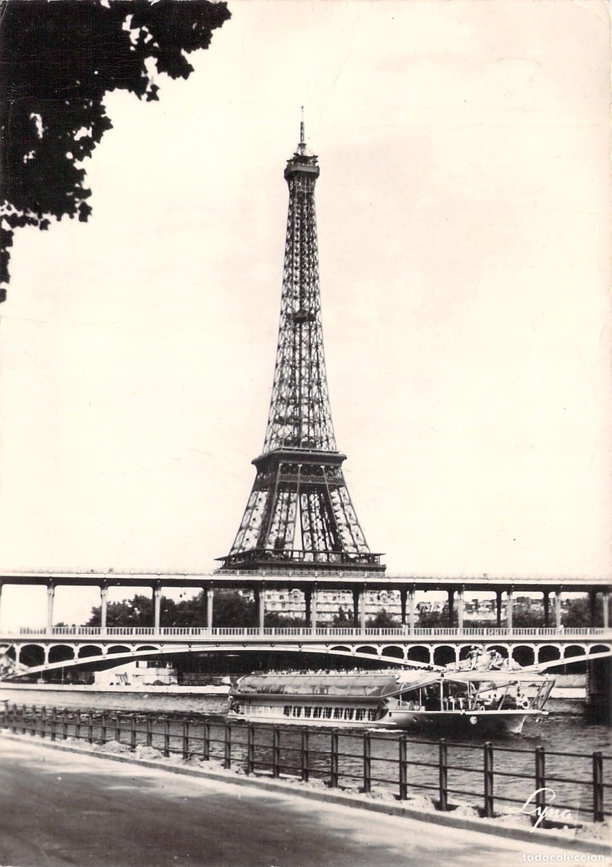 Cartoline: Postal de Par&iacute;s con la Torre Eiffel y el R&iacute;o Sena