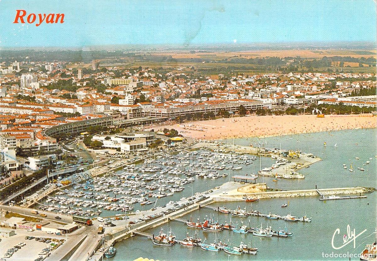 Cartoline: Postal de Vista A&eacute;rea General de Royan con el Puerto y la Playa