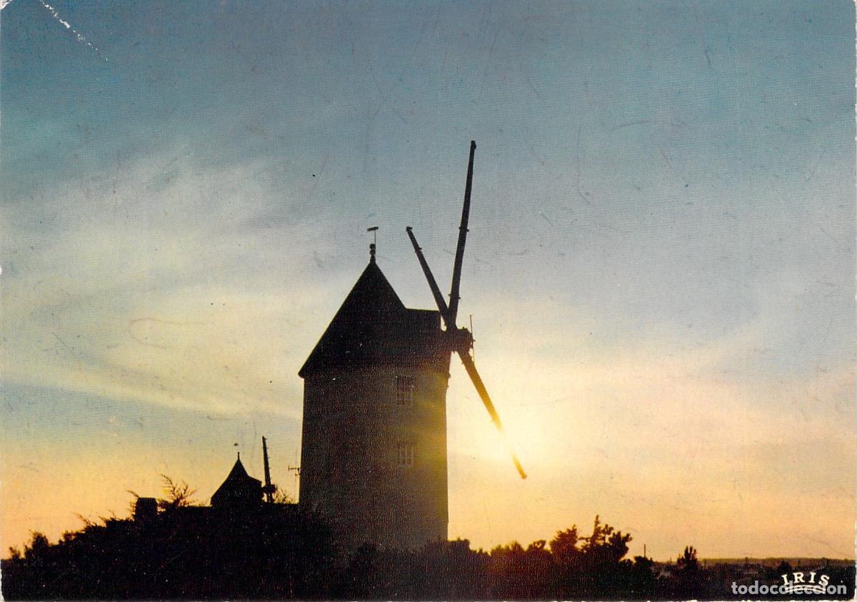 Postales: Postal de los Molinos de La Gu&eacute;rini&egrave;re en la Isla de Noirmoutier