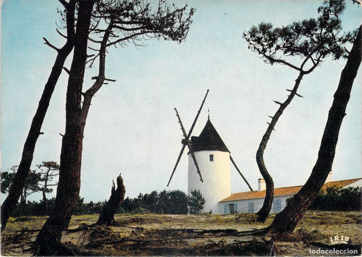 Postales: Postal Molino de la Bosse en L'&Eacute;pine, Isla de Noirmoutier