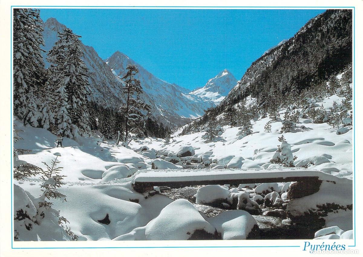 Postales: Postal de los Pirineos Valle de Lutour en Invierno