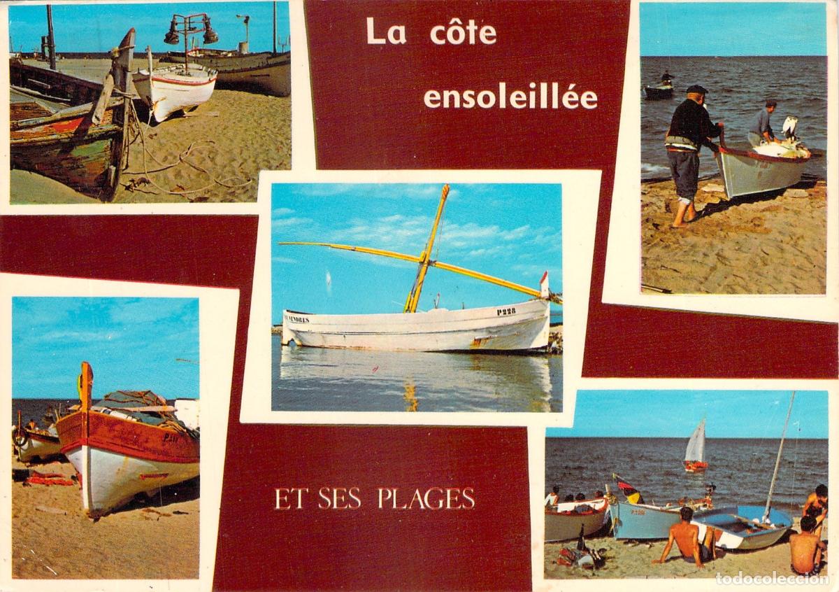 Postales: Postal Playas de la Costa Mediterr&aacute;nea Francesa y Barcos