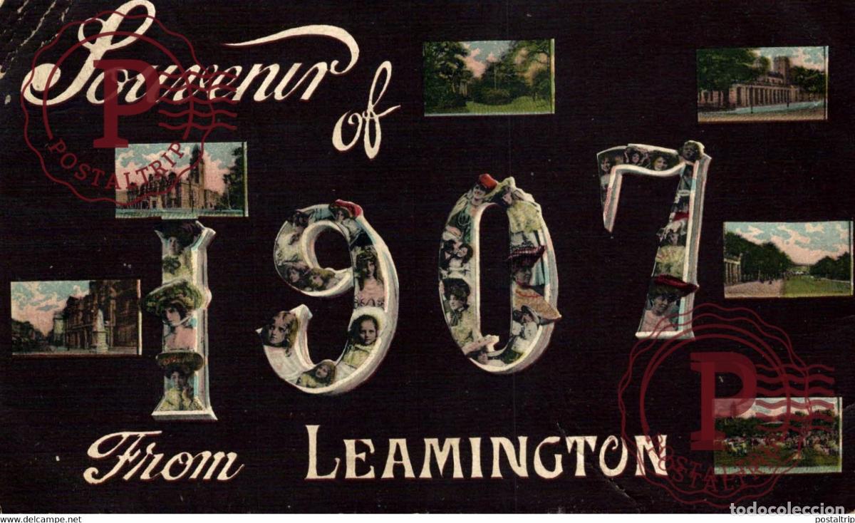 Cartes Postales: LEAMINGTON SOUVENIR OF 1907 FROM ............. SEE LEFT UPPER CORNER