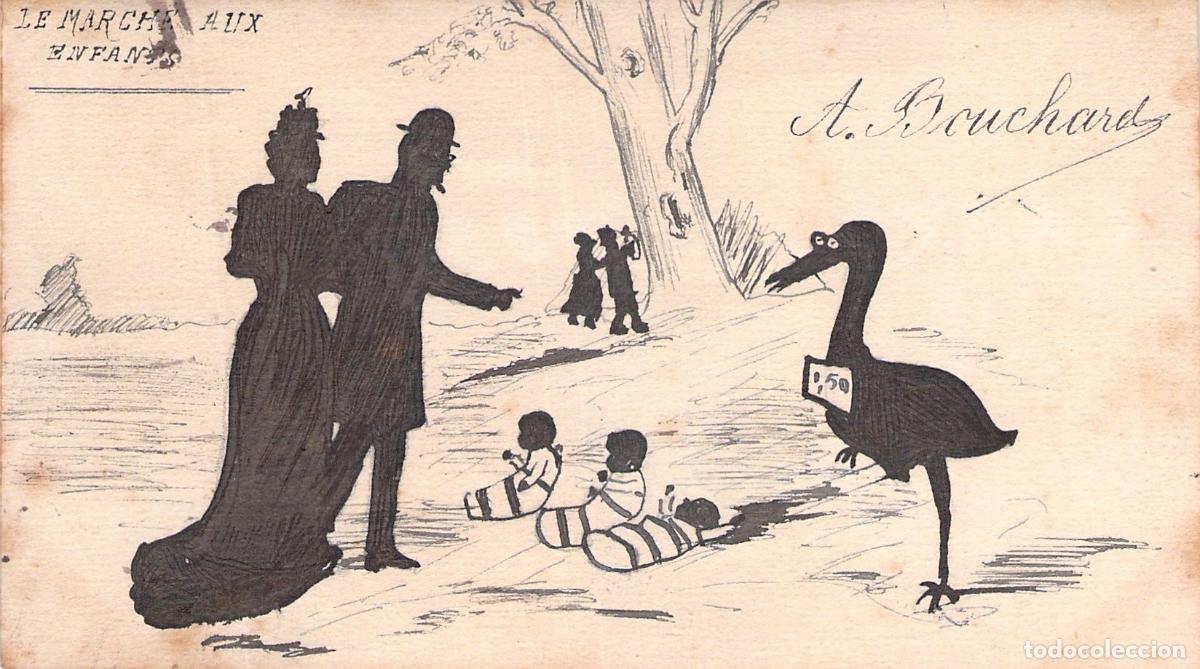 Cartes Postales: Postal Ilustrada Sat&iacute;rica Le March&eacute; aux Enfants de A. Bouchard