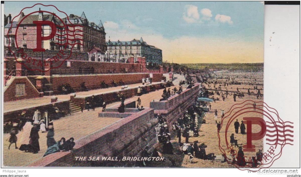 Postales: THE SEA WALL, BRIDLINGTON