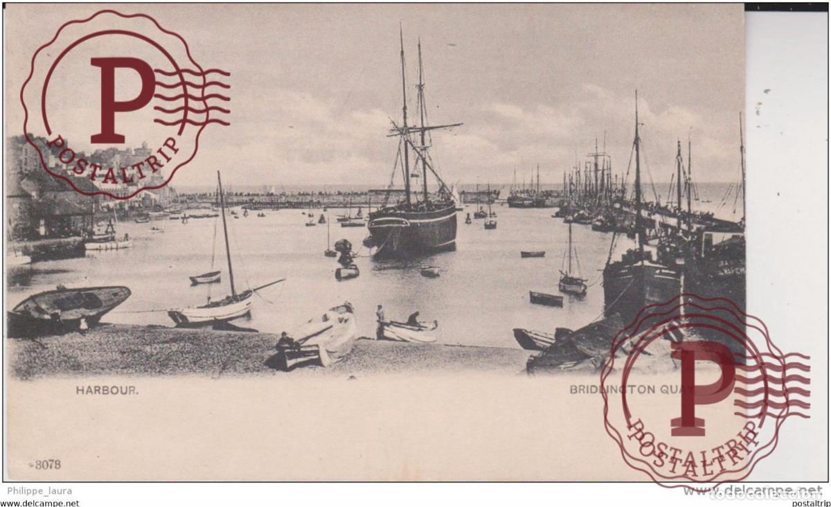 Cartes Postales: 1904 Harbour bridlington quay perfect postcard