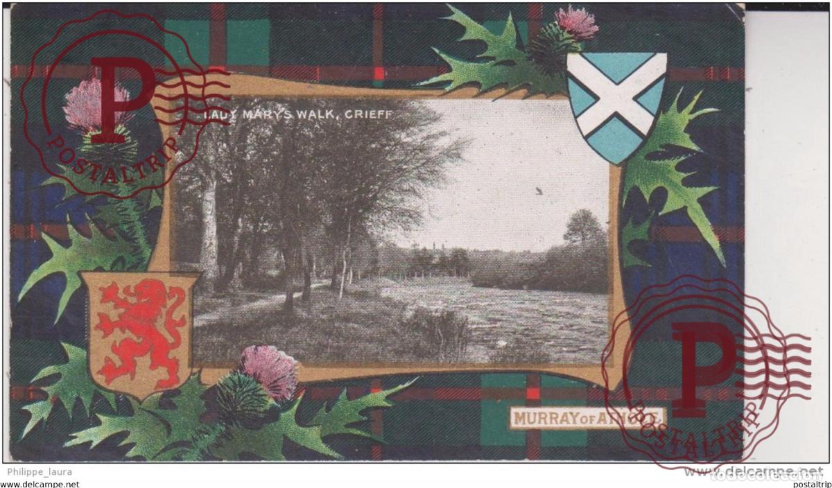 Cartes Postales: 1911 Lady Marys Walk, Crieff Scotland, England, UK,