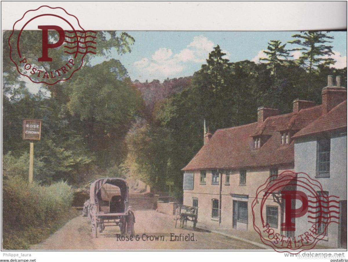 Postales: ANGLETERRE ROSE ET CROWN ENFIELD Great prize Competition Football favorites