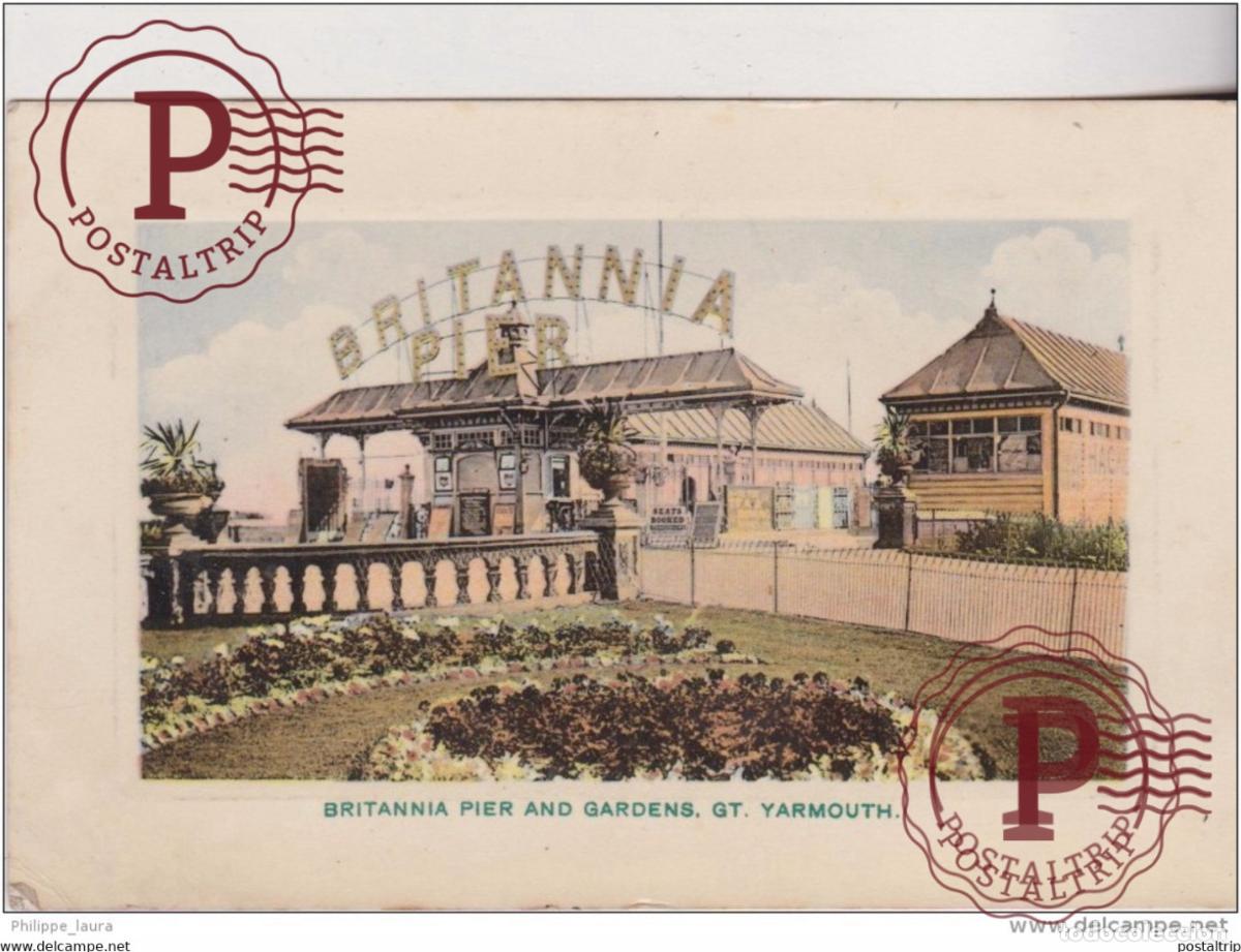 Cartes Postales: 1909 BRITANNIA PIER AND GARDENS,Gt. YARMOUTH---1909