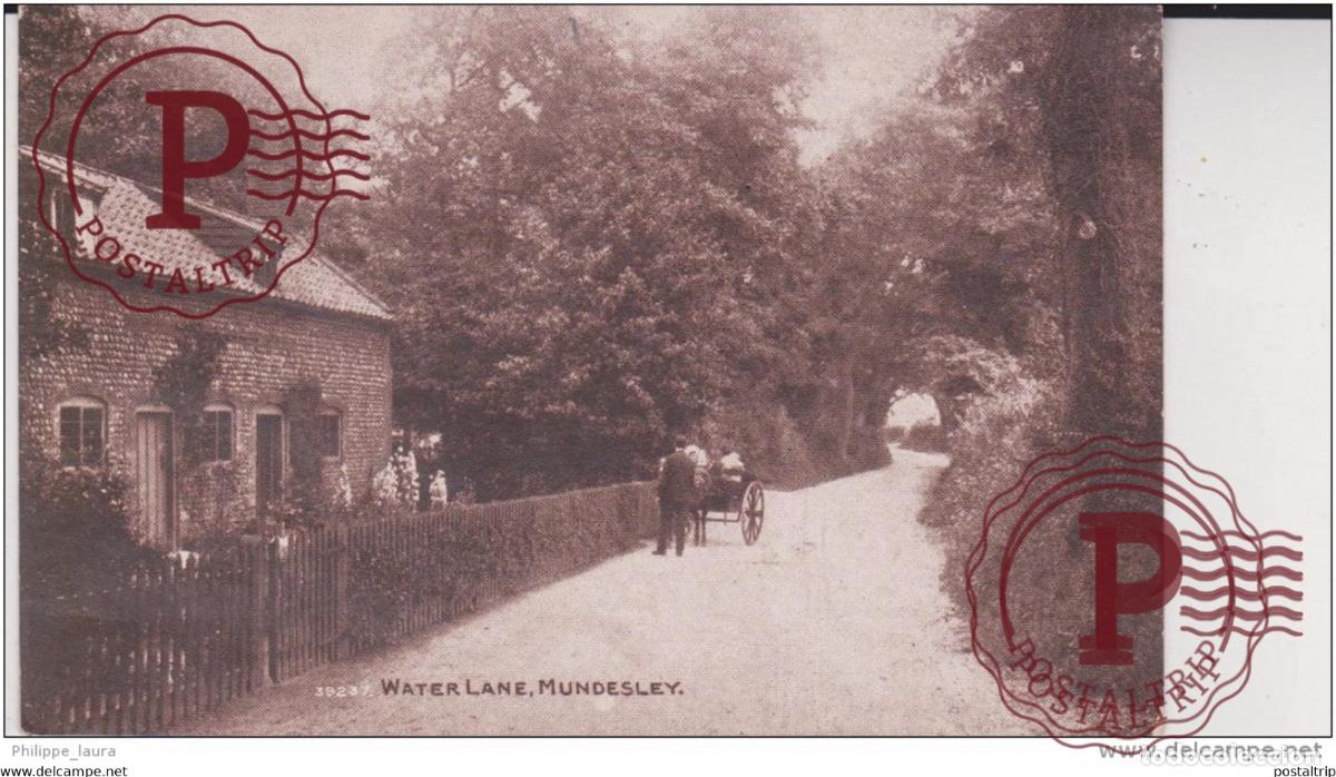 Cartes Postales: 1917 Norfolk MUNDESLEY Water Lane