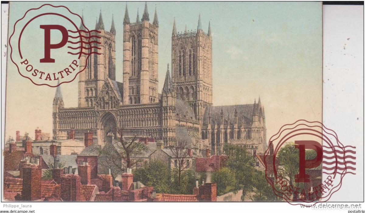 Postales: LINCOLN CATHEDRAL. GREAT NORTHERN RAILWAY CATHEDRAL SERIES