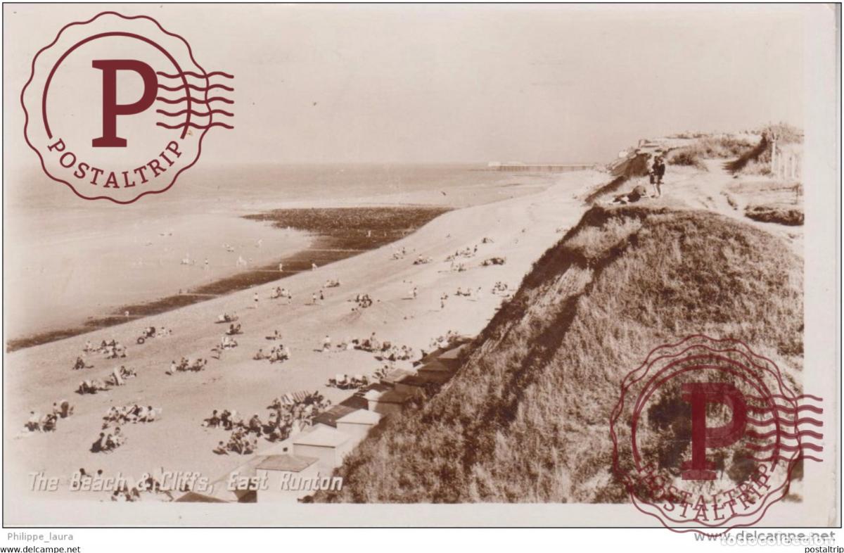 Postales: THE BEACH & CLIFFS, EAST RUNTON