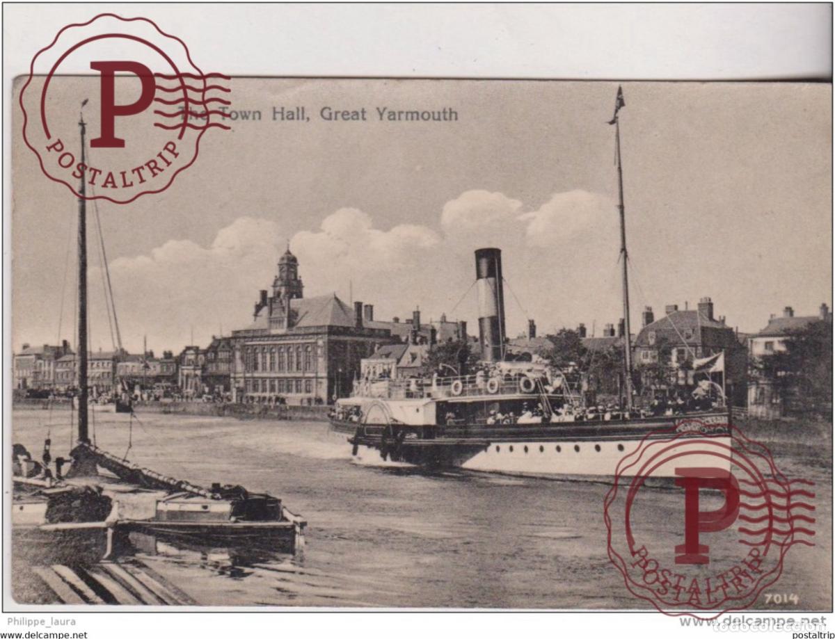 Postales: GT. YARMOUTH - TOWN HALL
