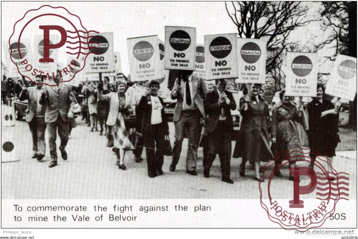 Postales: TO COMMEMORATE THE FIGHT AGAINST THE PLAN TO MINE THE VALE BELVOIR