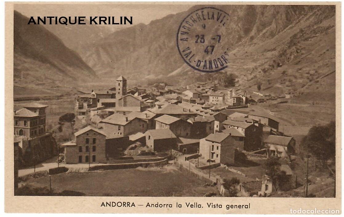 Postales: ANDORRA / ANDORRA LA VELLA , VISTA GENERAL / EDITOR R. D'ARENY / SIN FRANQUEAR