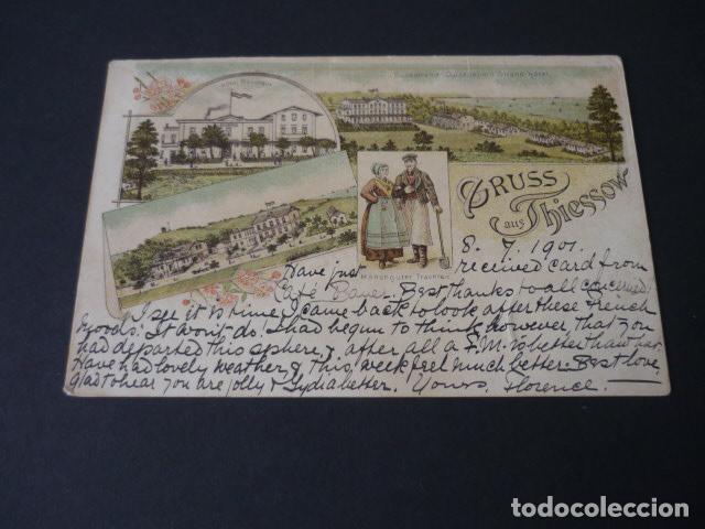 Postkarten: THIESSOW ALEMANIA POSTAL CROMOLITOGAFICA SIN DIVIDIR GRUSS AUS