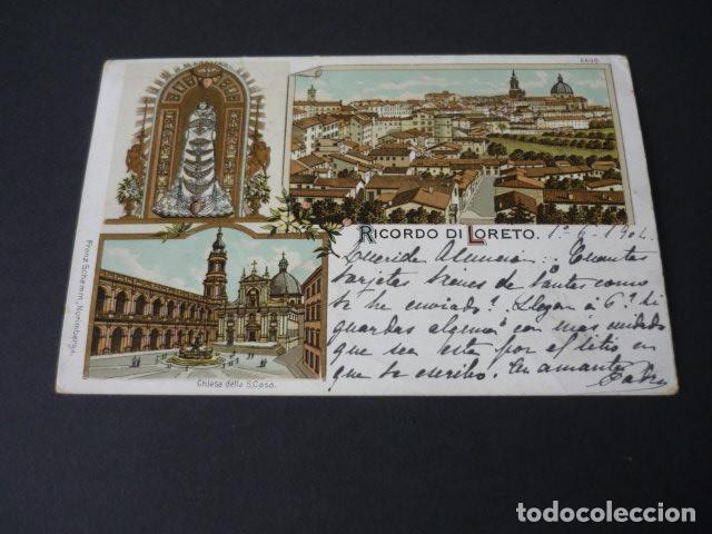 Postales: LORETO ITALIA POSTAL CROMOLITOGAFICA SIN DIVIDIR GRUSS AUS