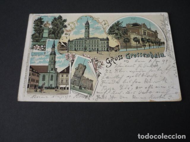 Postales: GROSSENHAIN ALEMANIA POSTAL CROMOLITOGAFICA SIN DIVIDIR GRUSS AUS