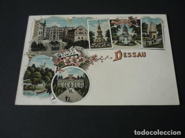 Postkarten: DESAAU ALEMANIA POSTAL CROMOLITOGAFICA SIN DIVIDIR GRUSS AUS