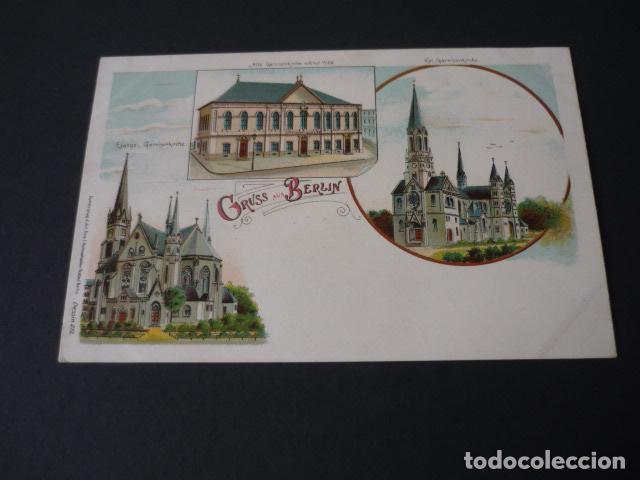 Postkarten: BERLIN ALEMANIA POSTAL CROMOLITOGAFICA SIN DIVIDIR GRUSS AUS