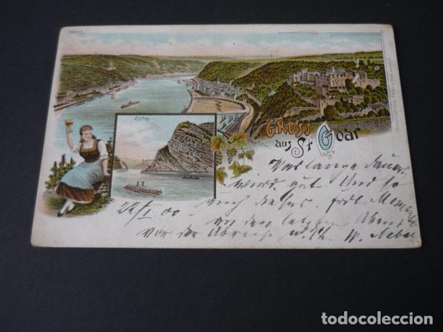 Postkarten: ST GOAR ALEMANIA POSTAL CROMOLITOGAFICA SIN DIVIDIR GRUSS AUS