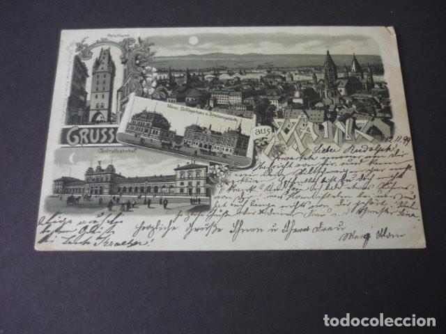Postales: MAINZ ALEMANIA POSTAL CROMOLITOGAFICA SIN DIVIDIR GRUSS AUS